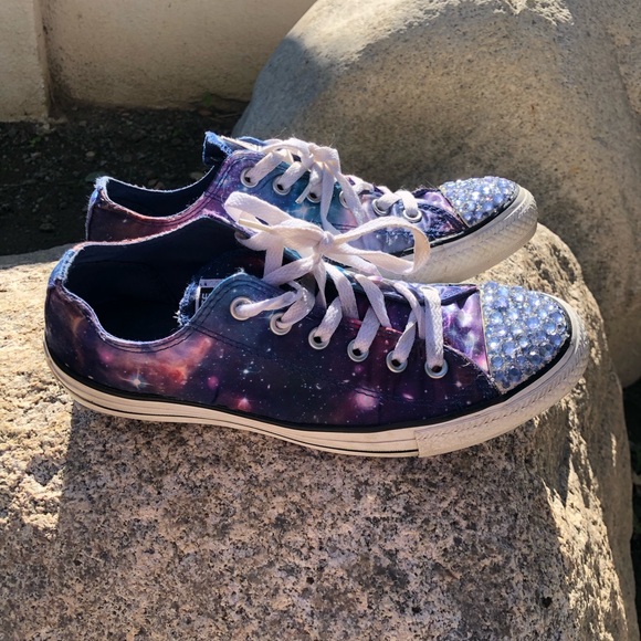 Custom Bling Converse Sneakers Womens Size 9 - Picture 10 of 10